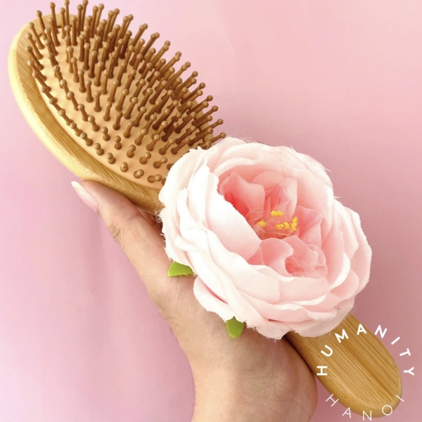 Wooden Hair Brush in Oval