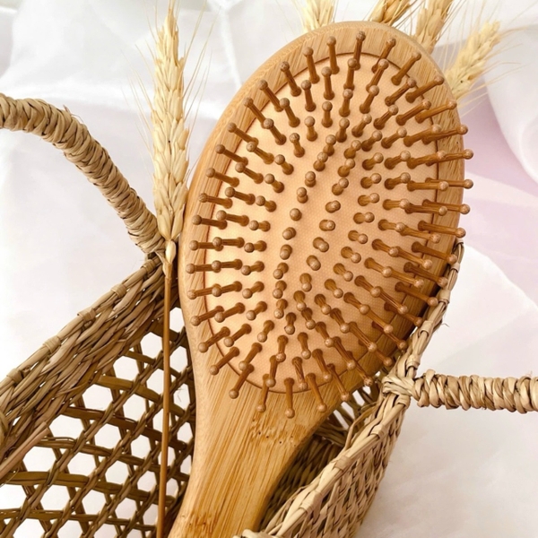 Wooden Hair Brush in Oval