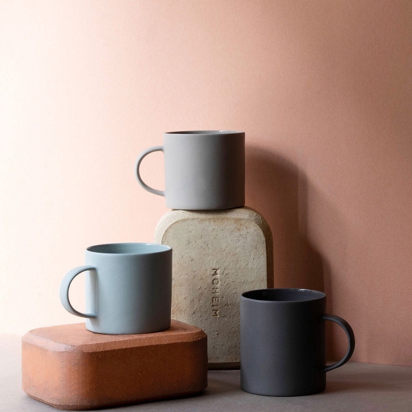 BAT TRANG - Basic Ceramic Mug In Baby Blue