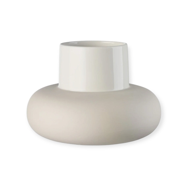 BAT TRANG - Ceramic Circle Vase In White
