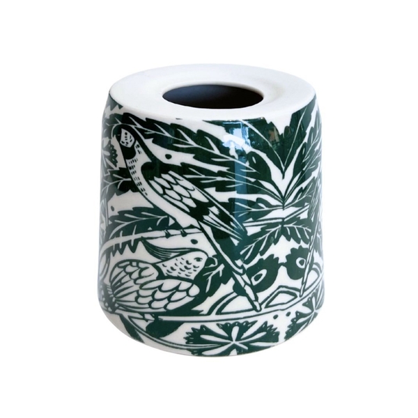 BAT TRANG - Ceramic Birdy Vase in Green