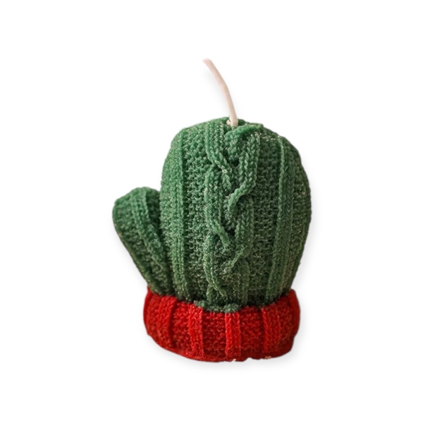 Christmas Candles - “Knit Mitten” in Green