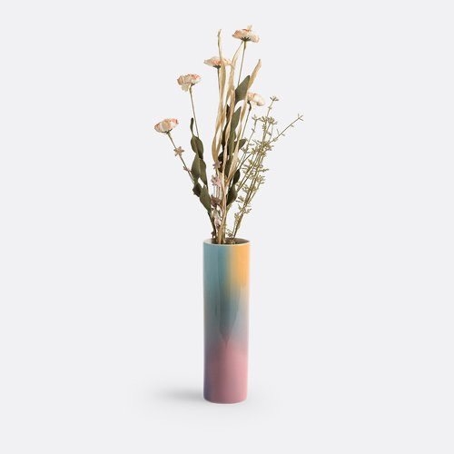 BAT TRANG - Ceramic Colorful Tall Vase