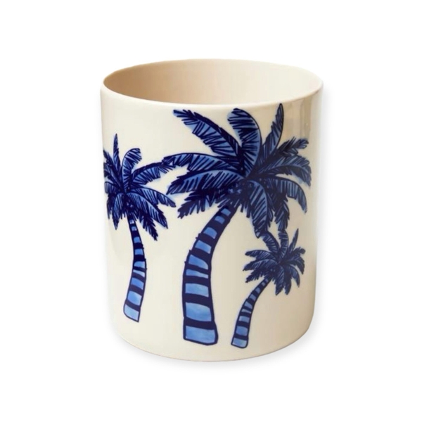 BAT TRANG - Ceramic Palm Tree Vase