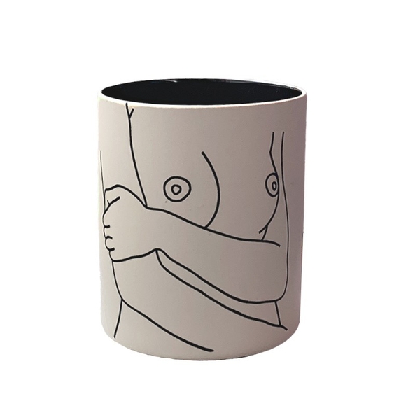BAT TRANG - Ceramic Vase With Woman Body Pattern