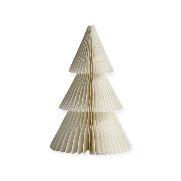 Christmas Decoration - Paper Christmas Tree in White (Medium)