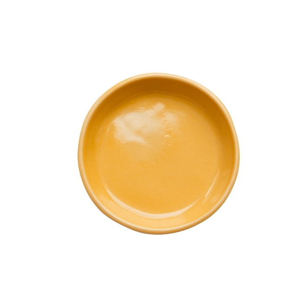 BAT TRANG - Ceramic Polka Dots Sauce Bowl in Mustard