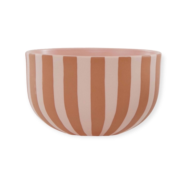 BAT TRANG - Striped Bowl in Pink
