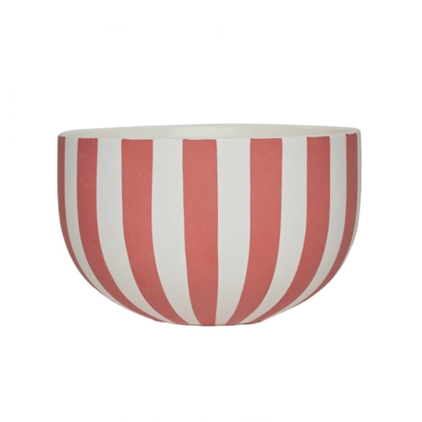 BAT TRANG - Striped Bowl in Red