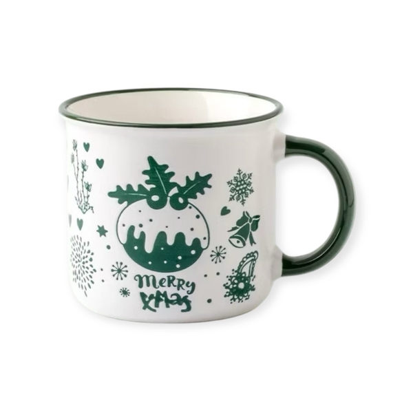 Christmas Short Mug - Mistletoe In Green