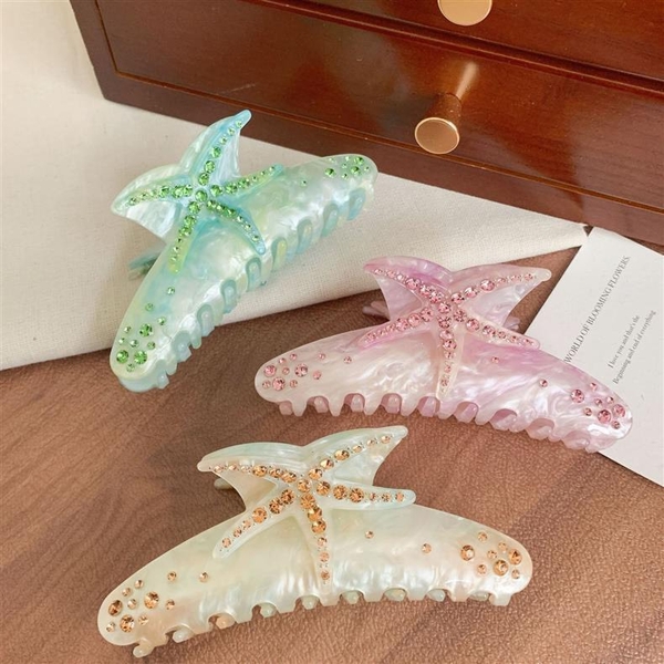 Hair Claw - Pink Starfish