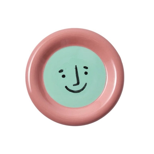 BAT TRANG - Ceramic Smiley Plate