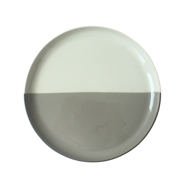 BAT TRANG - Ceramic Two Tone Plate In Brown