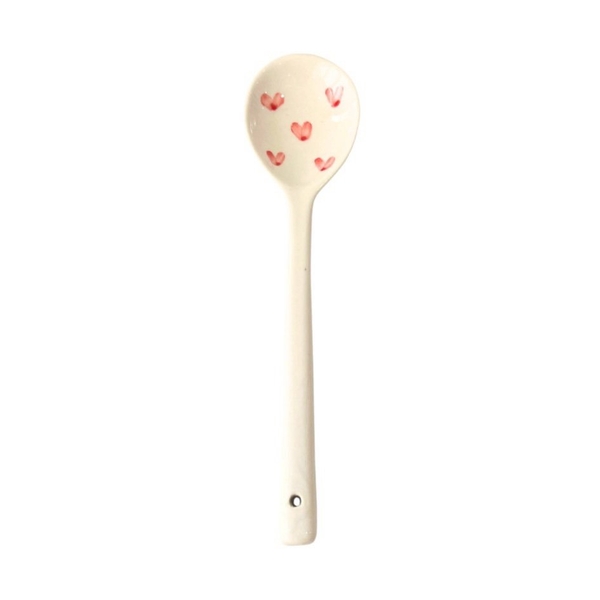 BAT TRANG - Ceramic Spoon in Red Heart