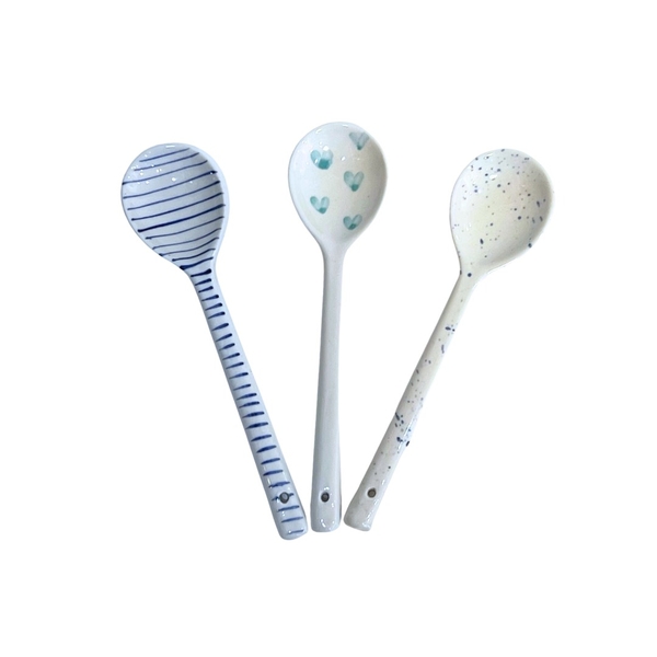 BAT TRANG - Ceramic Spoon in Green Heart