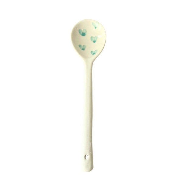BAT TRANG - Ceramic Spoon in Green Heart