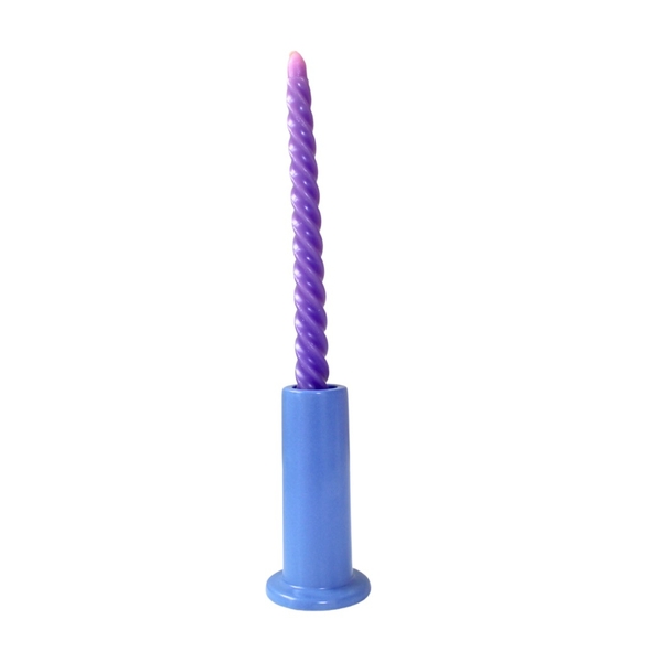 BAT TRANG - Ceramic Tall Candle Holder In Blue