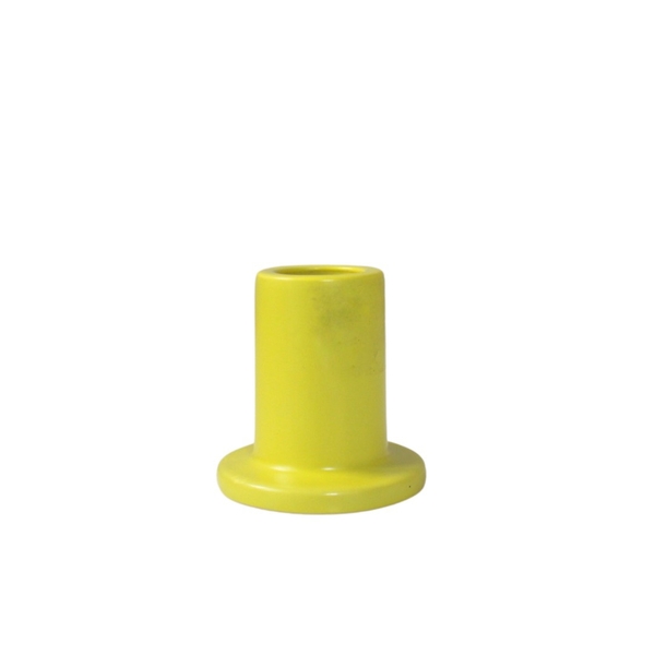 BAT TRANG - Ceramic Short Candle Holder In Yellow