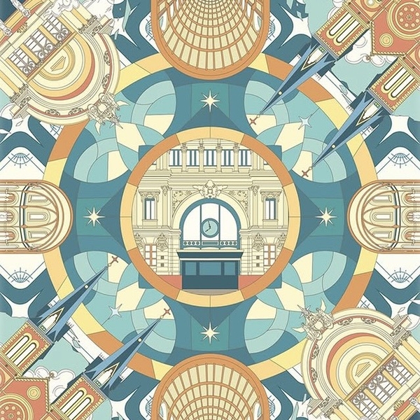 LA'ARTISAN - 'Kiến Trúc Sài Gòn - Saigon Architecture' Double-Sided Square Scarf