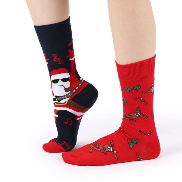 CHRISTMAS - 'Rockin’ Santa' Holiday Crew Socks