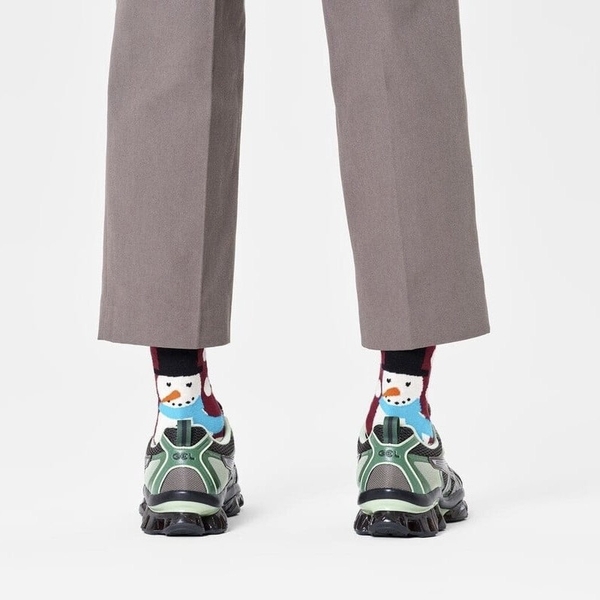 CHRISTMAS - 'Snowman Polka Dot' Holiday Crew Socks