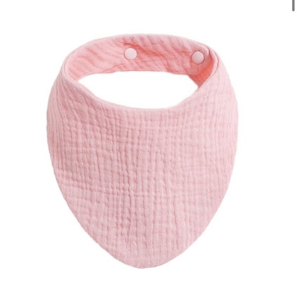 Muslin Bibs for Babies in Light Pink
