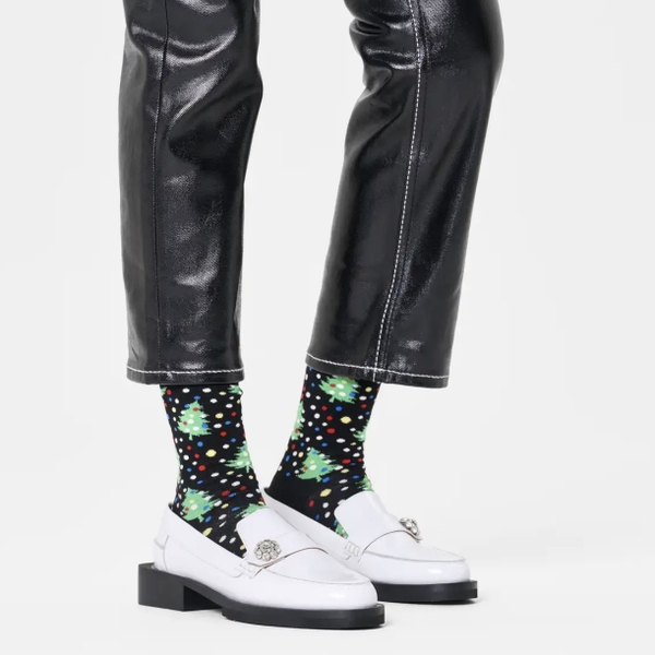 CHRISTMAS - 'Pine Tree Confetti' Holiday Crew Socks