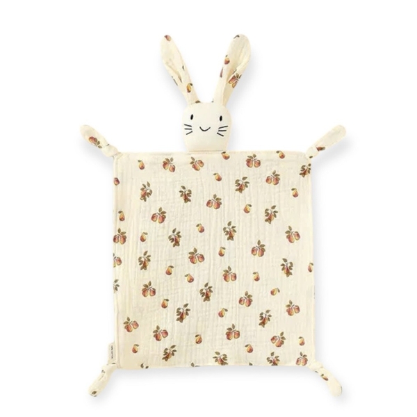 Bunny Muslin Comforter Blanket With Peach Pattern