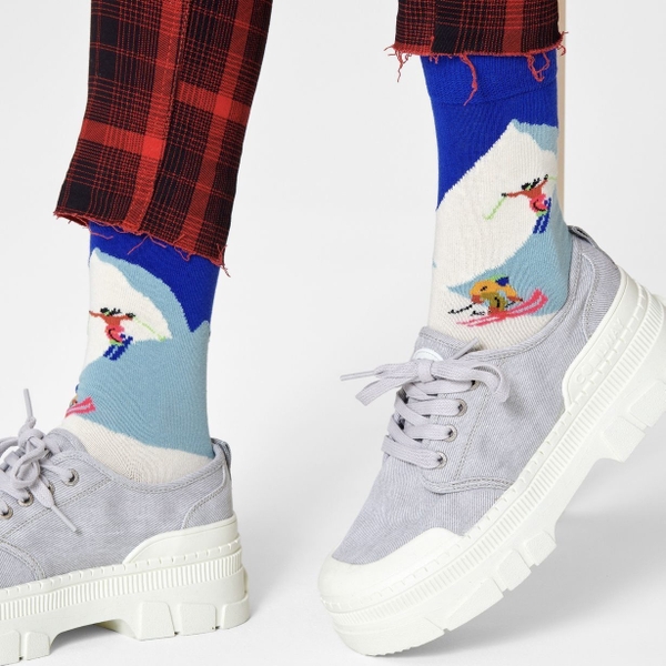 CHRISTMAS - 'Ski No.02' Holiday Crew Socks
