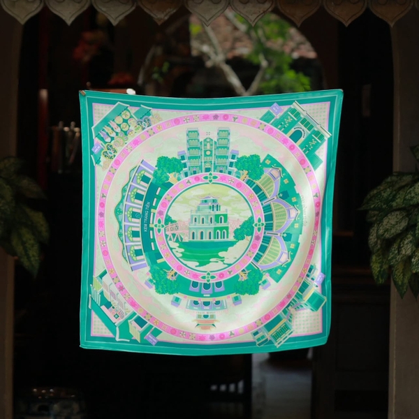 LA'ARTISAN - 'Hà Nội' Double-Sided Square Scarf