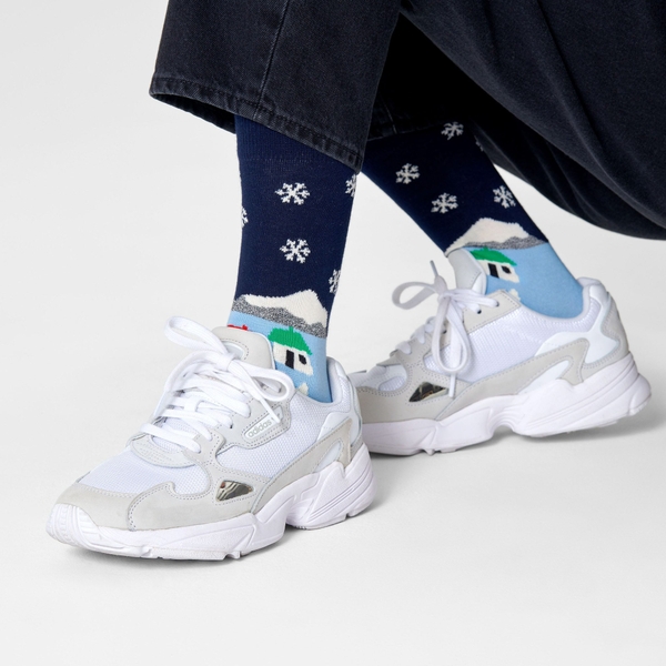 CHRISTMAS - 'Snowy Night' Holiday Crew Socks