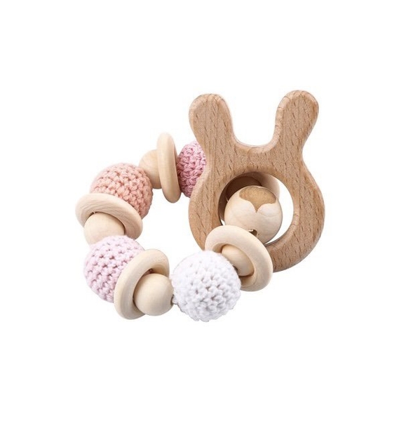 Baby Crochet Teething Toy in Bunny
