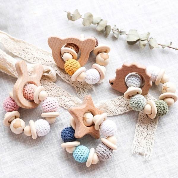 Baby Crochet Teething Toy in Star