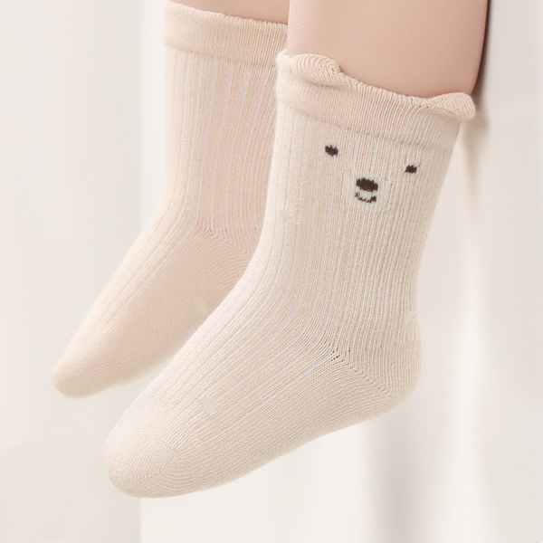 BABY CREW SOCKS - Brown Bear