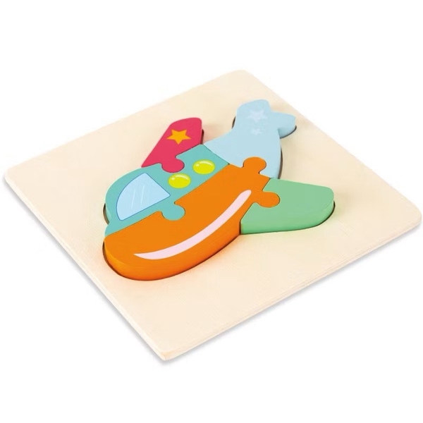 Montessori Wooden Baby Toy 3D Puzzle - Plane