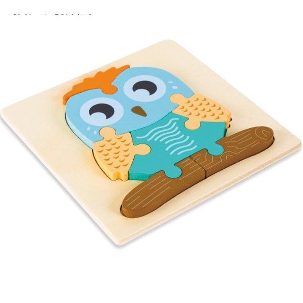 Montessori Wooden Baby Toy 3D Puzzle - Owl
