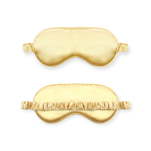 Silk Sleep Mask with Pouch in Gold