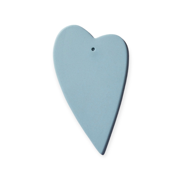 Christmas Ornament - Ceramic Heart in Blue