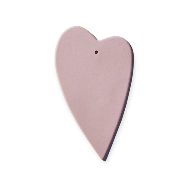 Christmas Ornament - Ceramic Heart in Pink