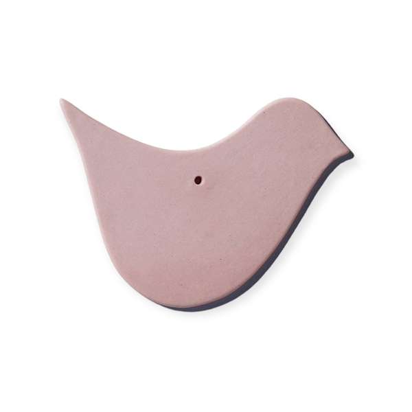 Christmas Ornament - Ceramic Bird in Pink