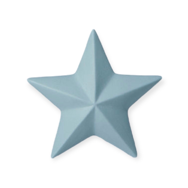 Christmas Ornament - Small Ceramic Star in Blue