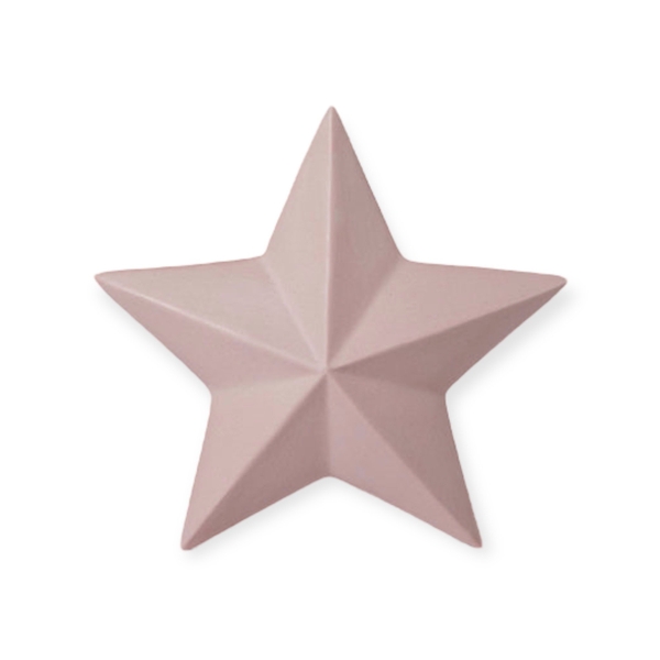 Christmas Ornament - Small Ceramic Star in Pink