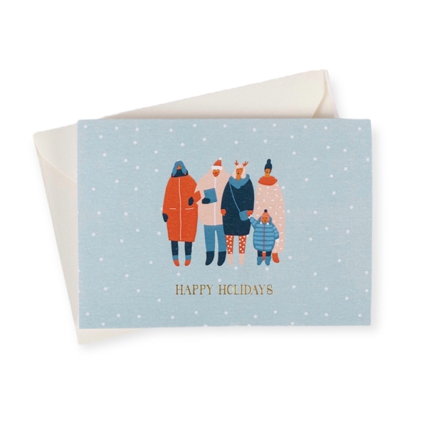 “Happy Holidays” Christmas Card by White Rabbit Letter Press
