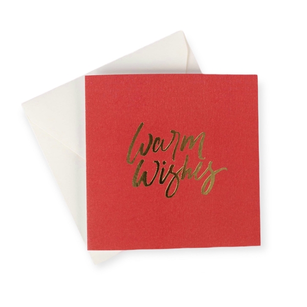 “Warm Wishes” Christmas Card by White Rabbit Letter Press