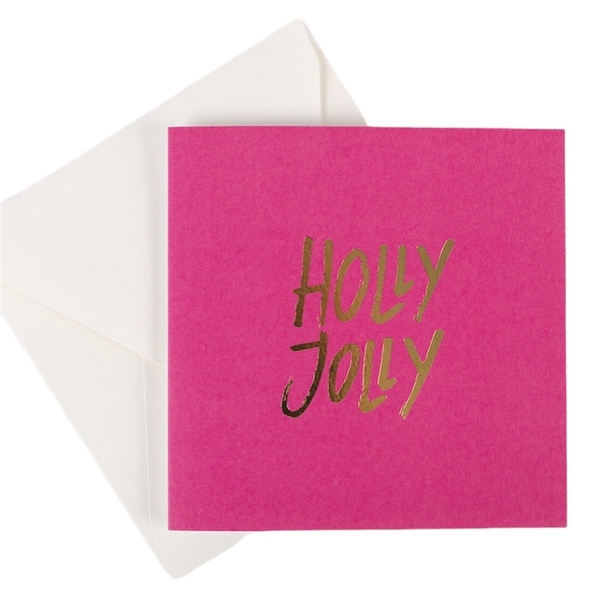 “Holly Jolly” Christmas Card by White Rabbit Letter Press