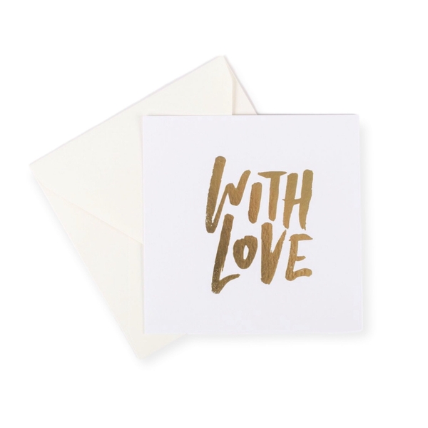 “With Love” Christmas Card by White Rabbit Letter Press