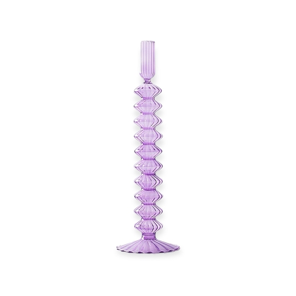 Tall Glass Candle Holder In Lilac No.2