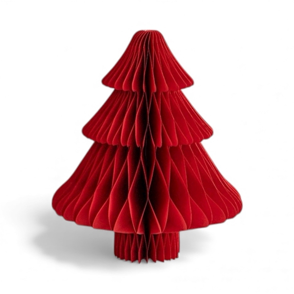 Christmas Decoration - Paper Christmas Tree in Red (Large)
