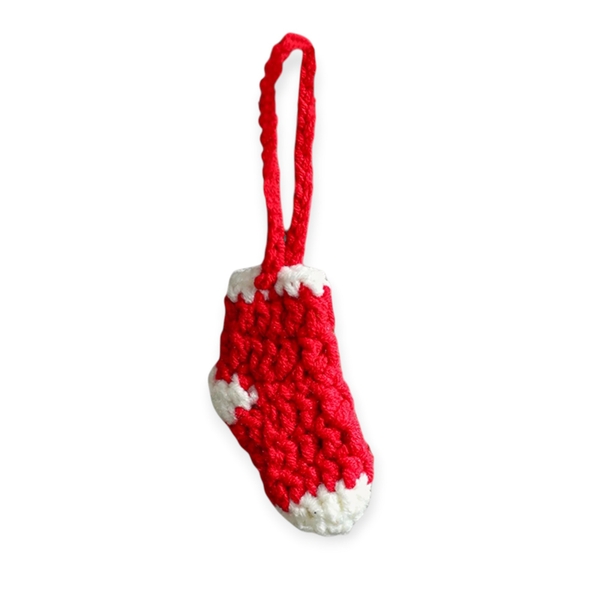Macrame Christmas Ornament - Stocking