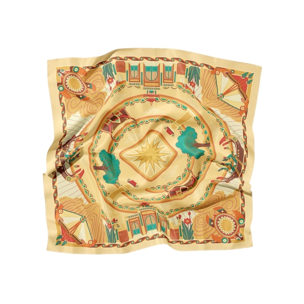 LA'ARTISAN - ‘Thành Cổ Loa - Co Loa Citadel’ Square Scarf
